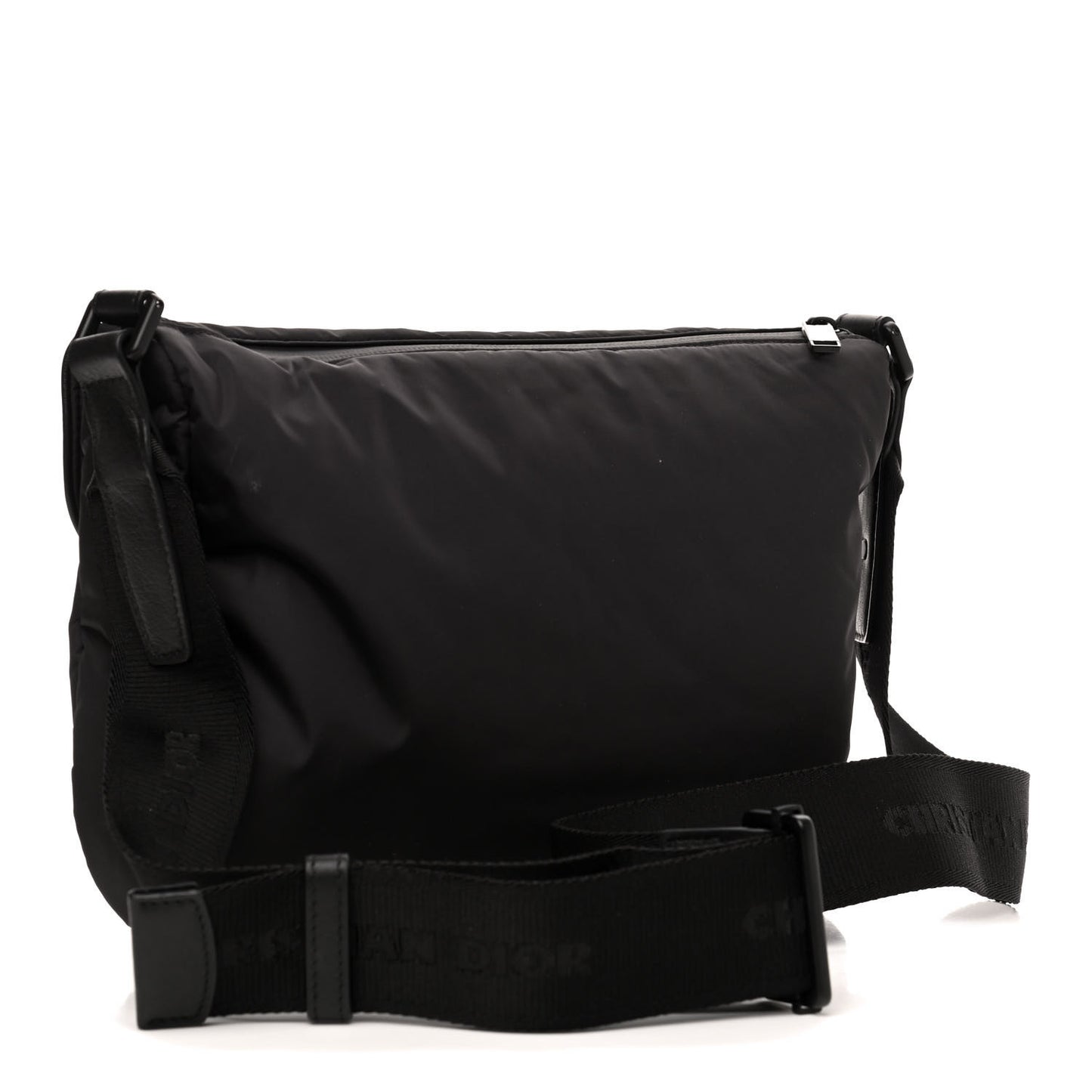 HOMME Nylon Saddle Messenger Bag Black