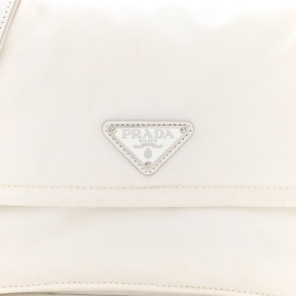 Prada Re-Nylon Vitello Padded Small Flap Shoulder Bag White 8 of 13