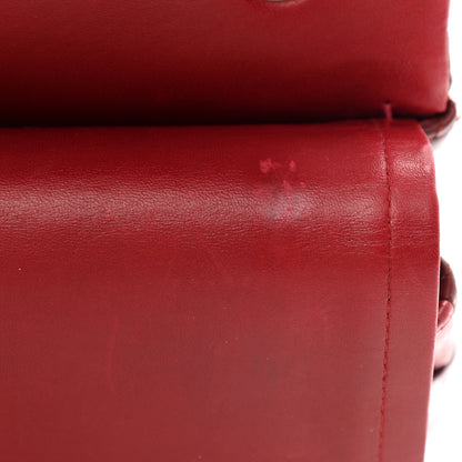 Chanel Patent Quilted Jumbo Double Flap Dark Red 11 of 12