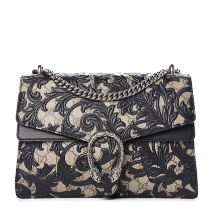 Gucci GG Supreme Monogram Arabesque Medium Dionysus Shoulder Bag Black 1 of 14