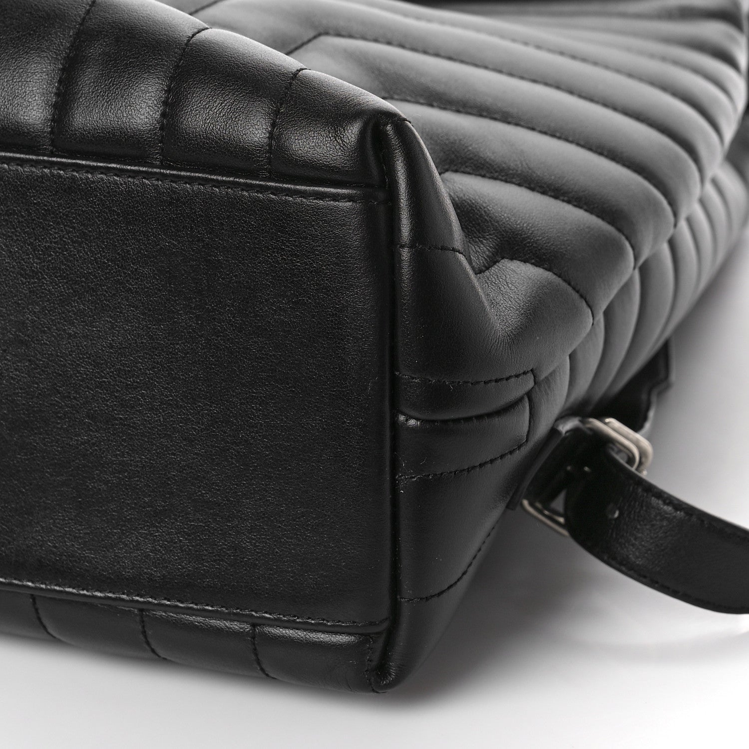Saint Laurent Calfskin Y Quilted Monogram Medium Loulou Backpack Black 7 of 7