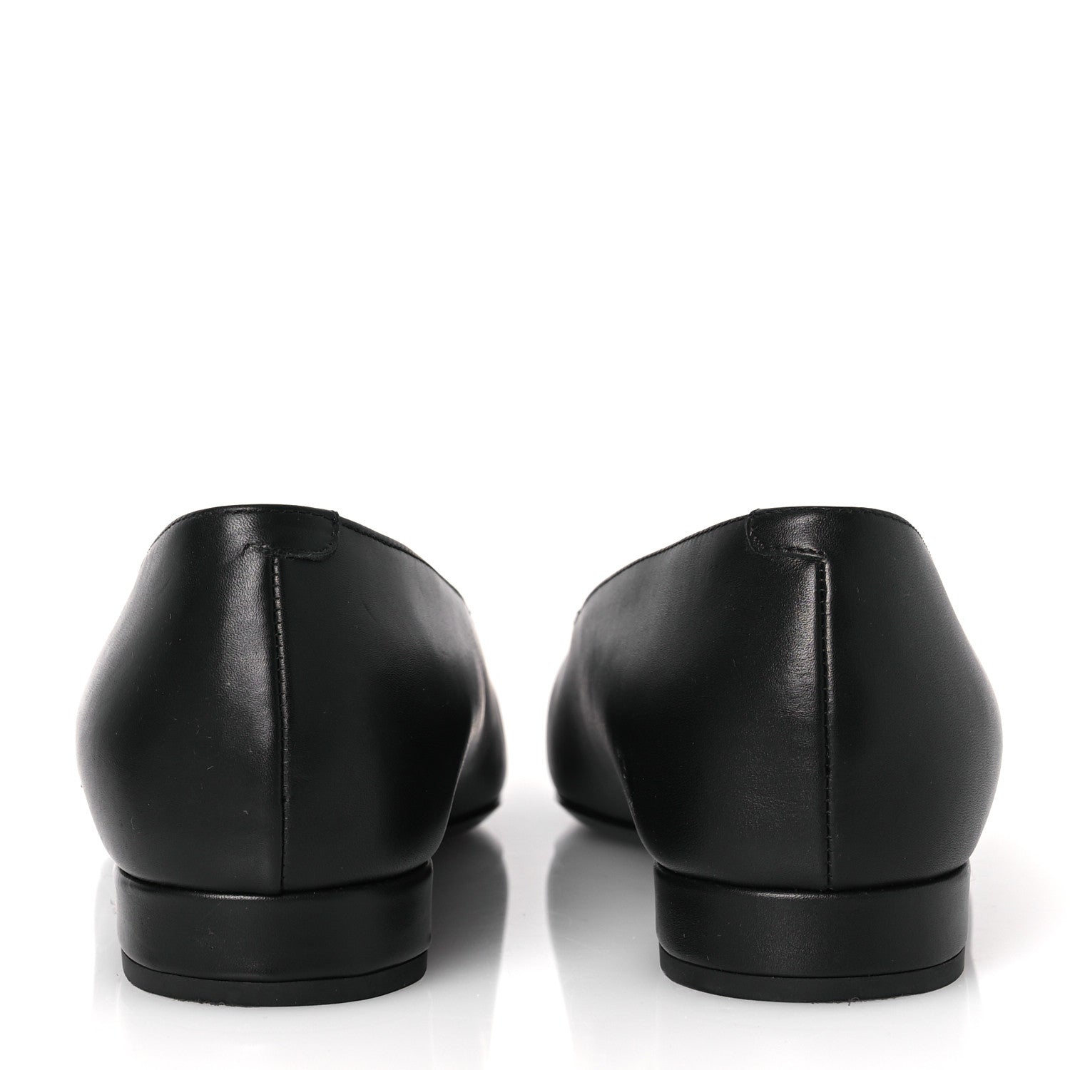 Chanel Lambskin Cap Toe CC Uniform Ballerina Flats 38 Black 6 of 15