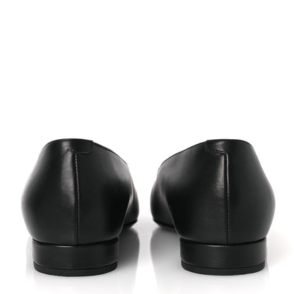 Chanel Lambskin Cap Toe CC Uniform Ballerina Flats 38 Black 6 of 15