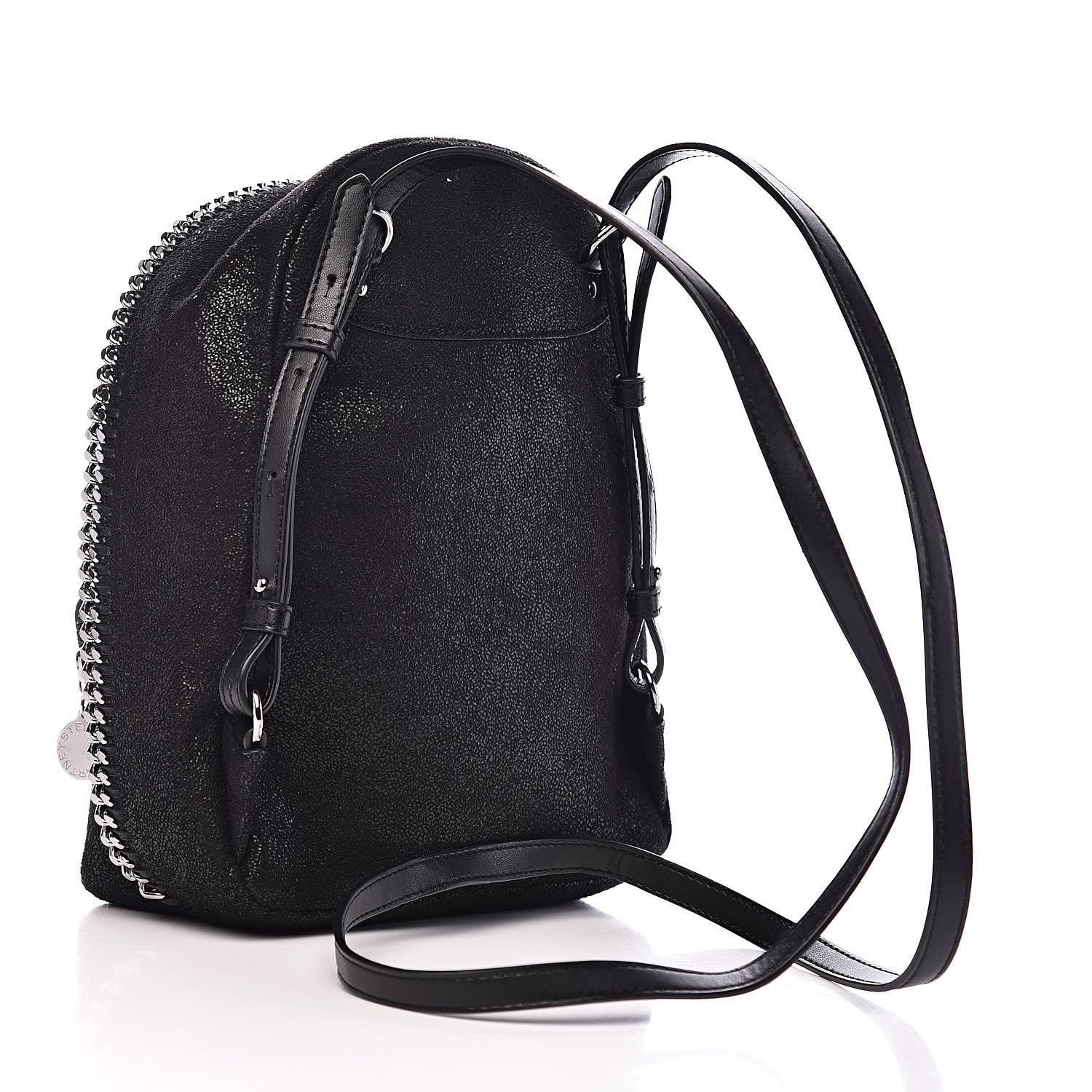 Stella McCartney Shaggy Deer Mini Falabella Backpack Black 3 of 10