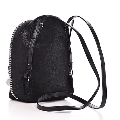 Stella McCartney Shaggy Deer Mini Falabella Backpack Black 3 of 10