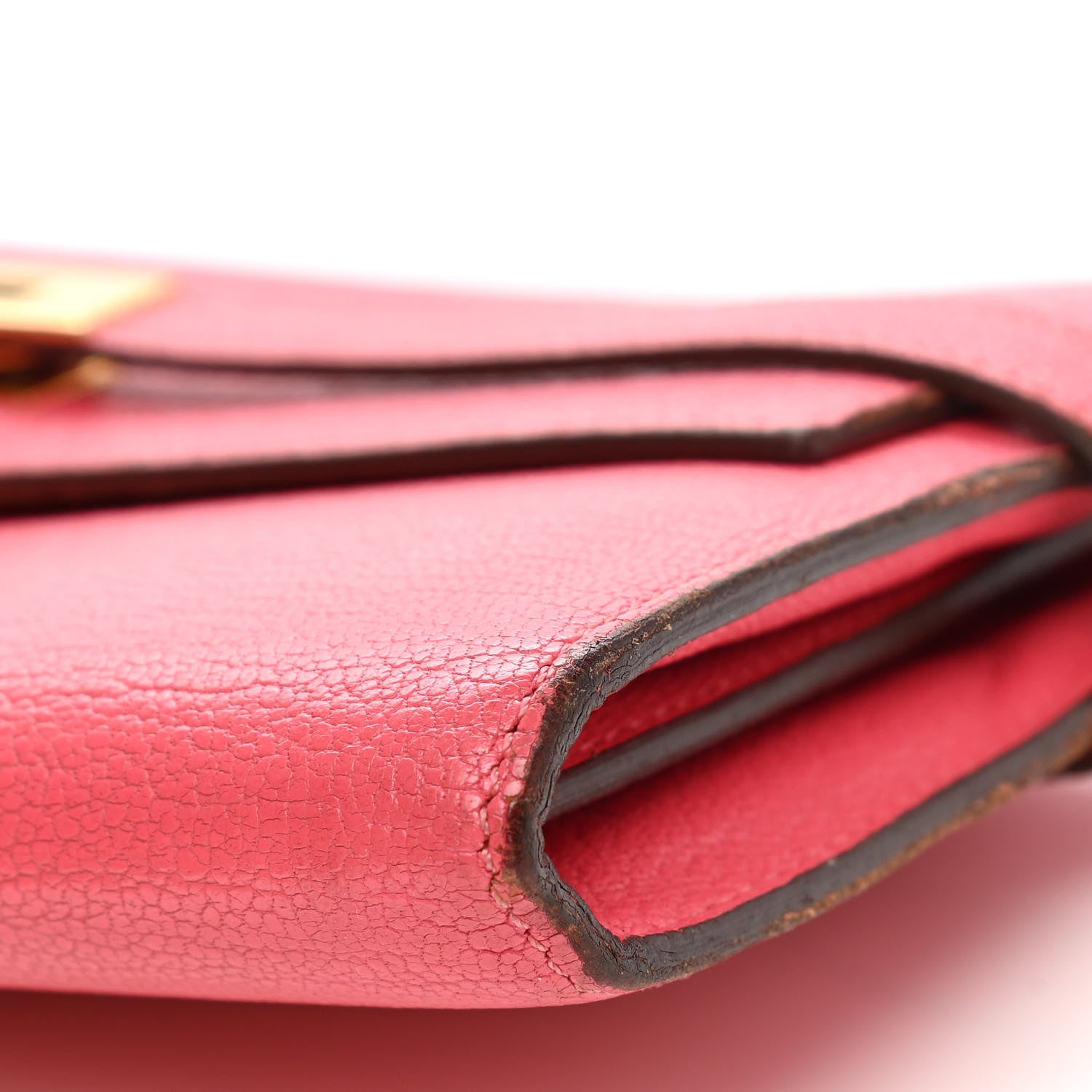 Hermes Chevre Mysore Kelly Longue Wallet Rose Azalee 16 of 17