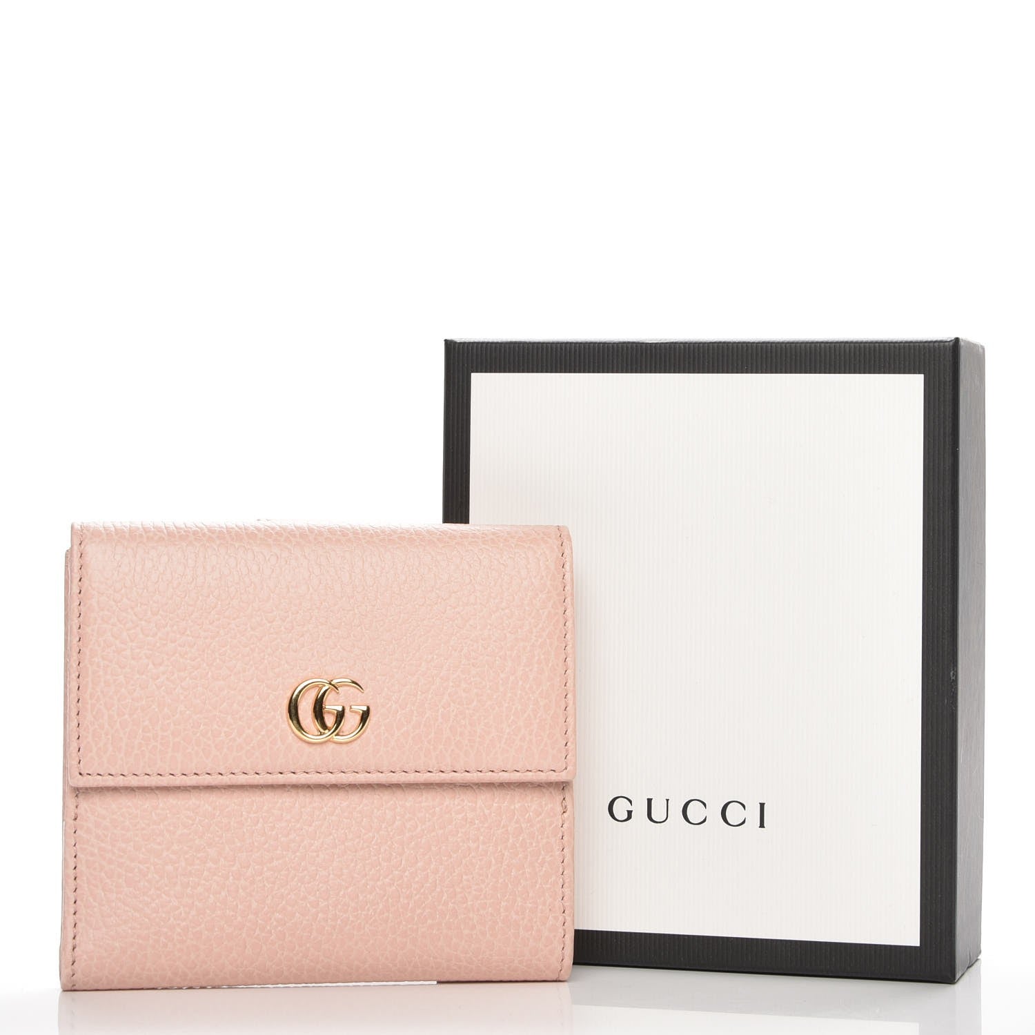 Gucci Dollar Calfskin Double G French Flap Wallet Perfect Pink 8 of 8