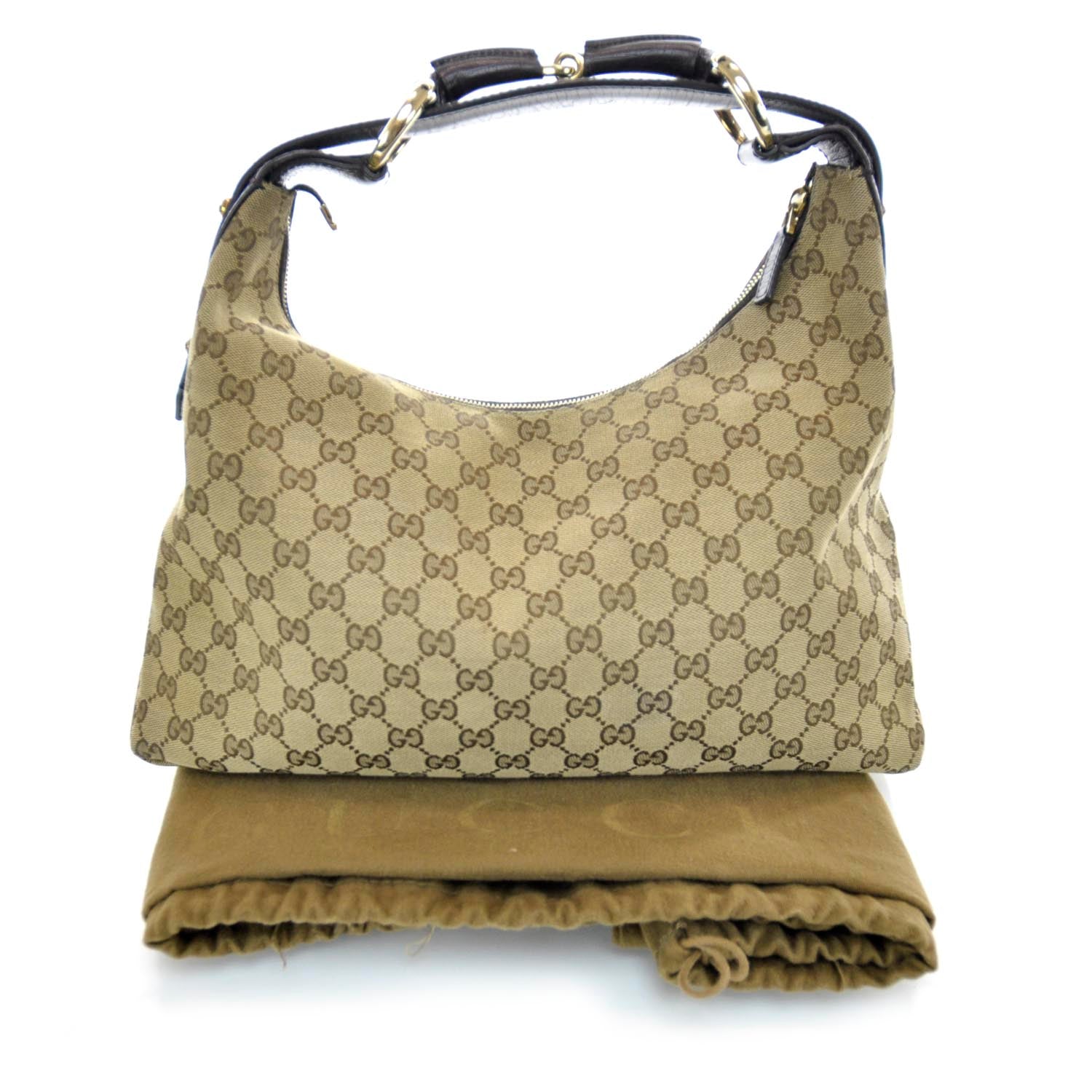 Gucci Monogram Medium Horsebit Chain Hobo 3 of 10