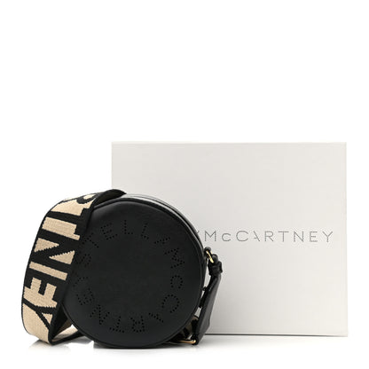 Stella McCartney Eco Alter Nappa Perforated Round Logo Crossbody Black 16 of 16