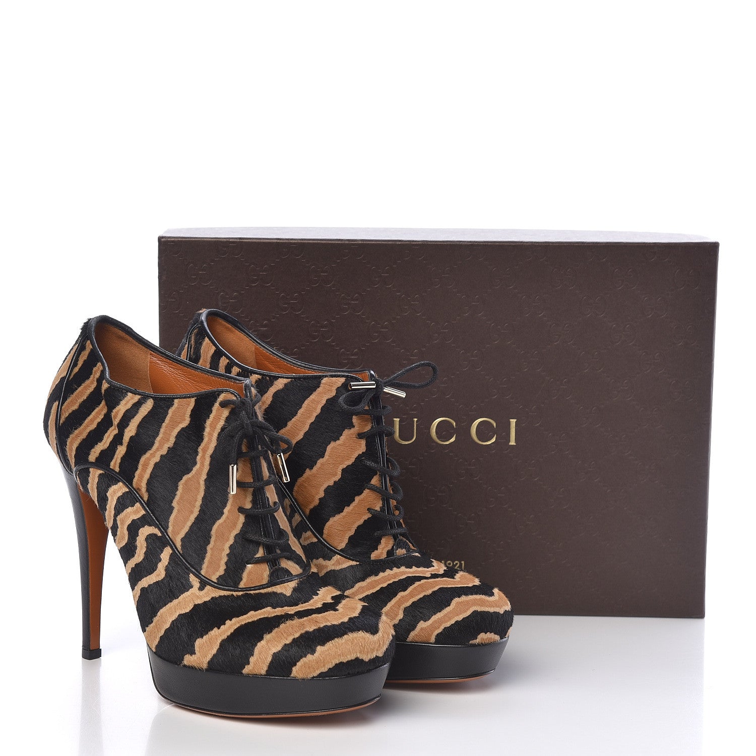 Gucci Pony Hair Betty Lace Up Ankle Boots 36.5 Black 12 of 12