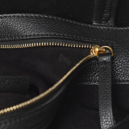 Celine Soft Grained Calfskin Medium Belt Cabas Phantom Black 8 of 11