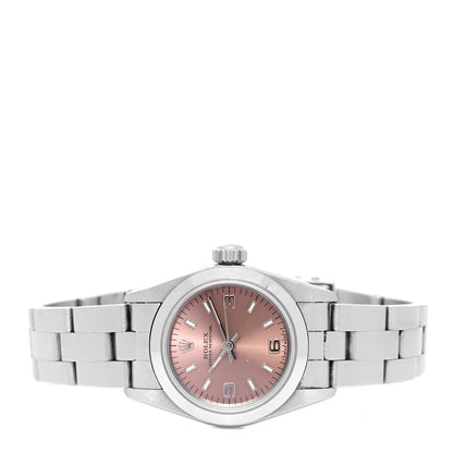 Rolex Stainless Steel 24mm Oyster Perpetual Watch Pink 67180 2 of 4