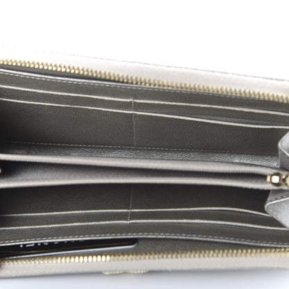 Chanel Metallic Sheepskin Quilted Mademoiselle Vintage Zip Around Wallet Light Gold 5 of 12