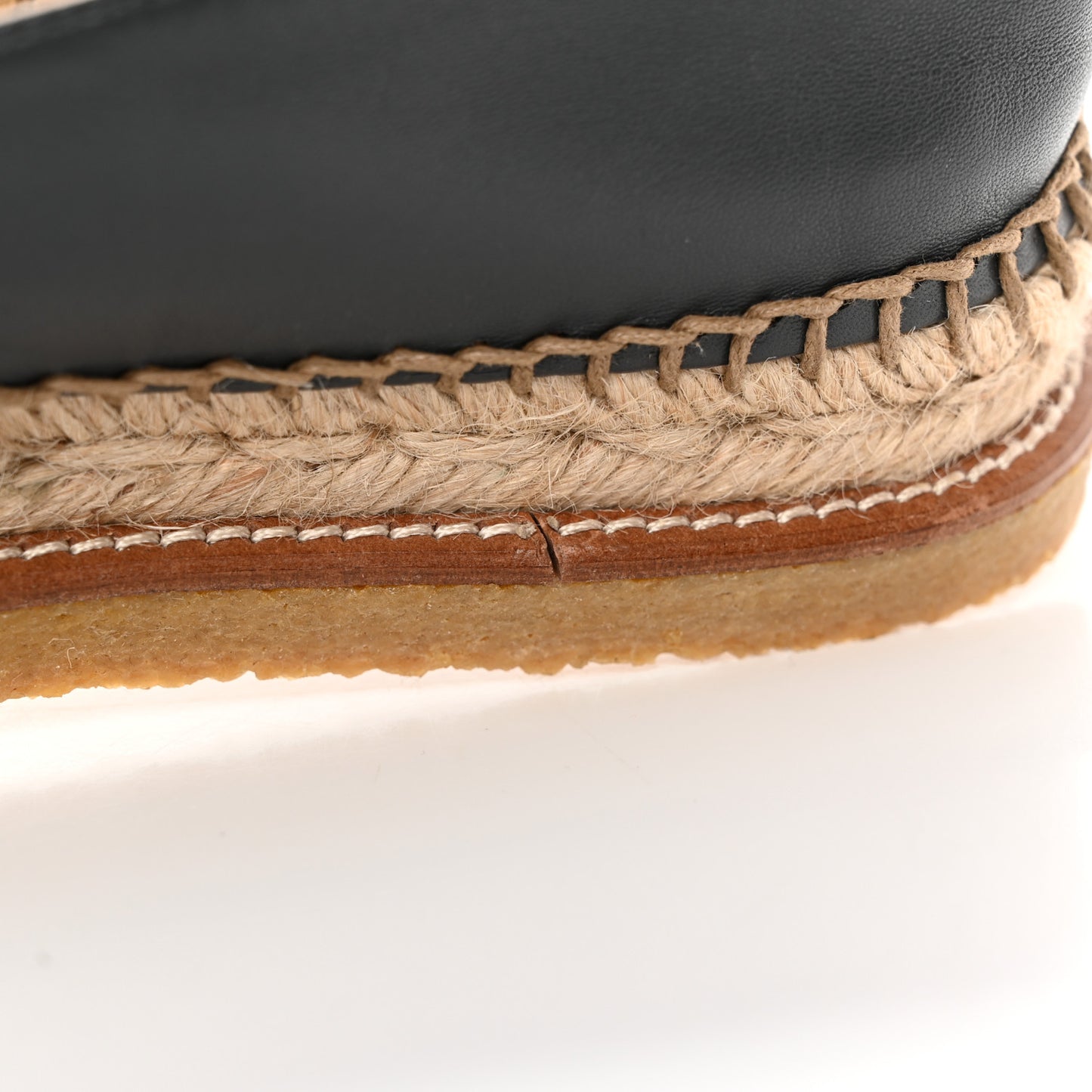 Lambskin CC Espadrilles 38 Grey Black
