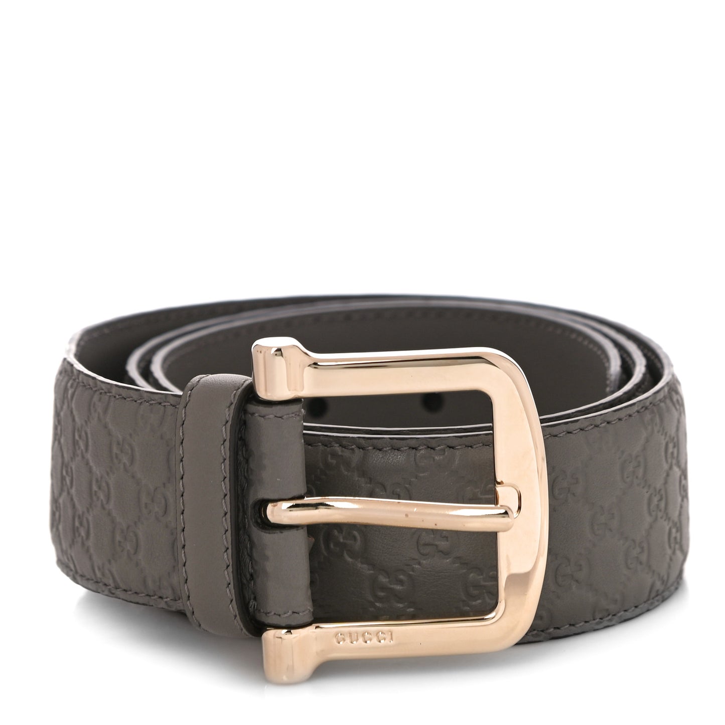 Soft Microguccissima Margaux Calfskin Belt 90 36 Loess