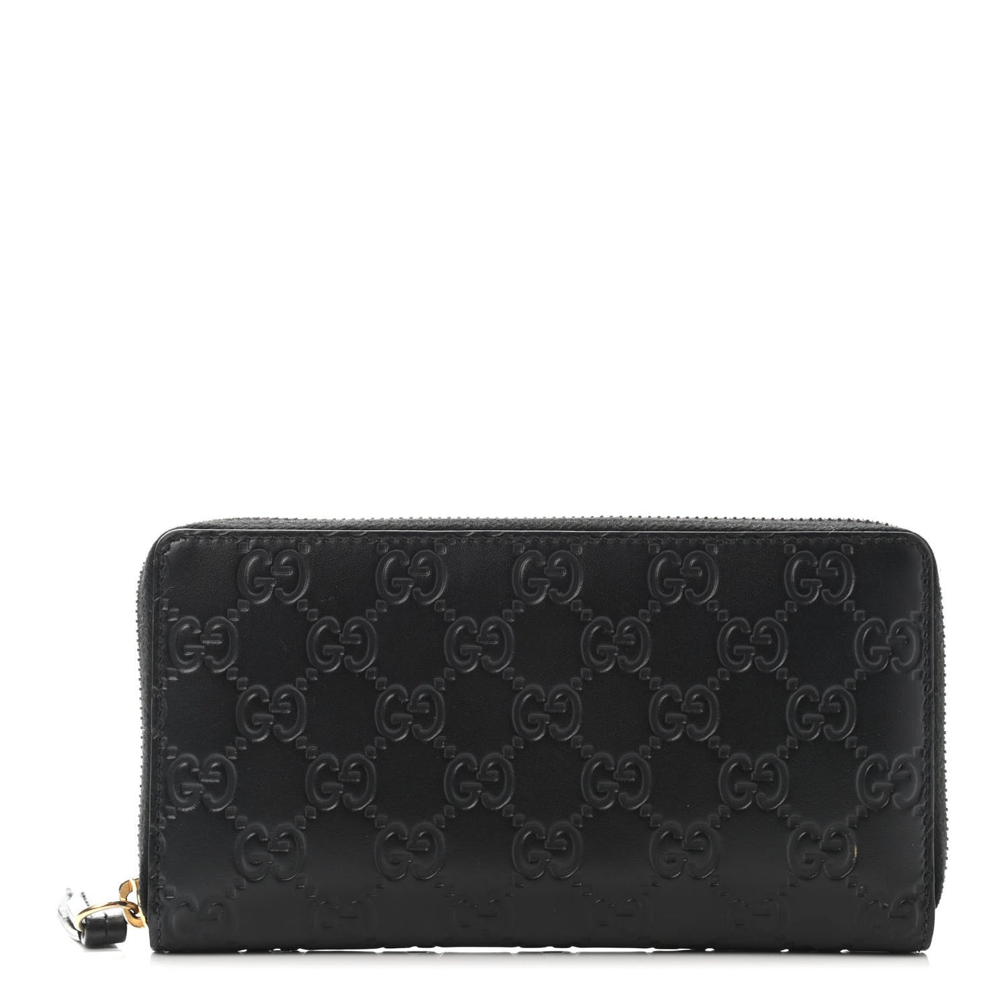 Guccissima Signature Zip Around Wallet Black