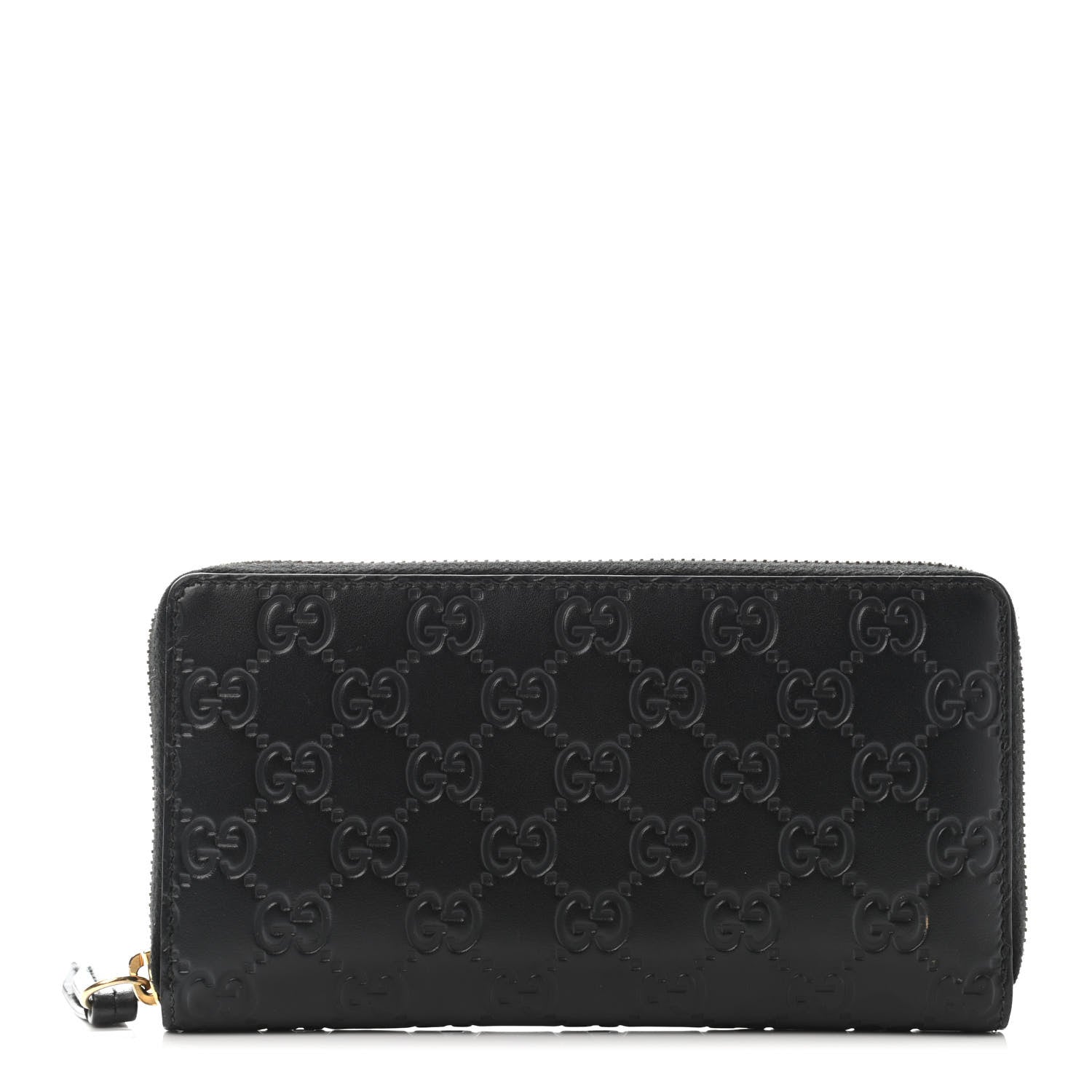 Gucci Guccissima Signature Zip Around Wallet Black 1 of 4