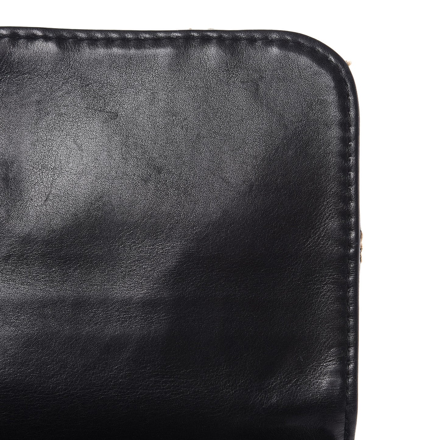 Calfskin Wild Stitch Jumbo Flap Black