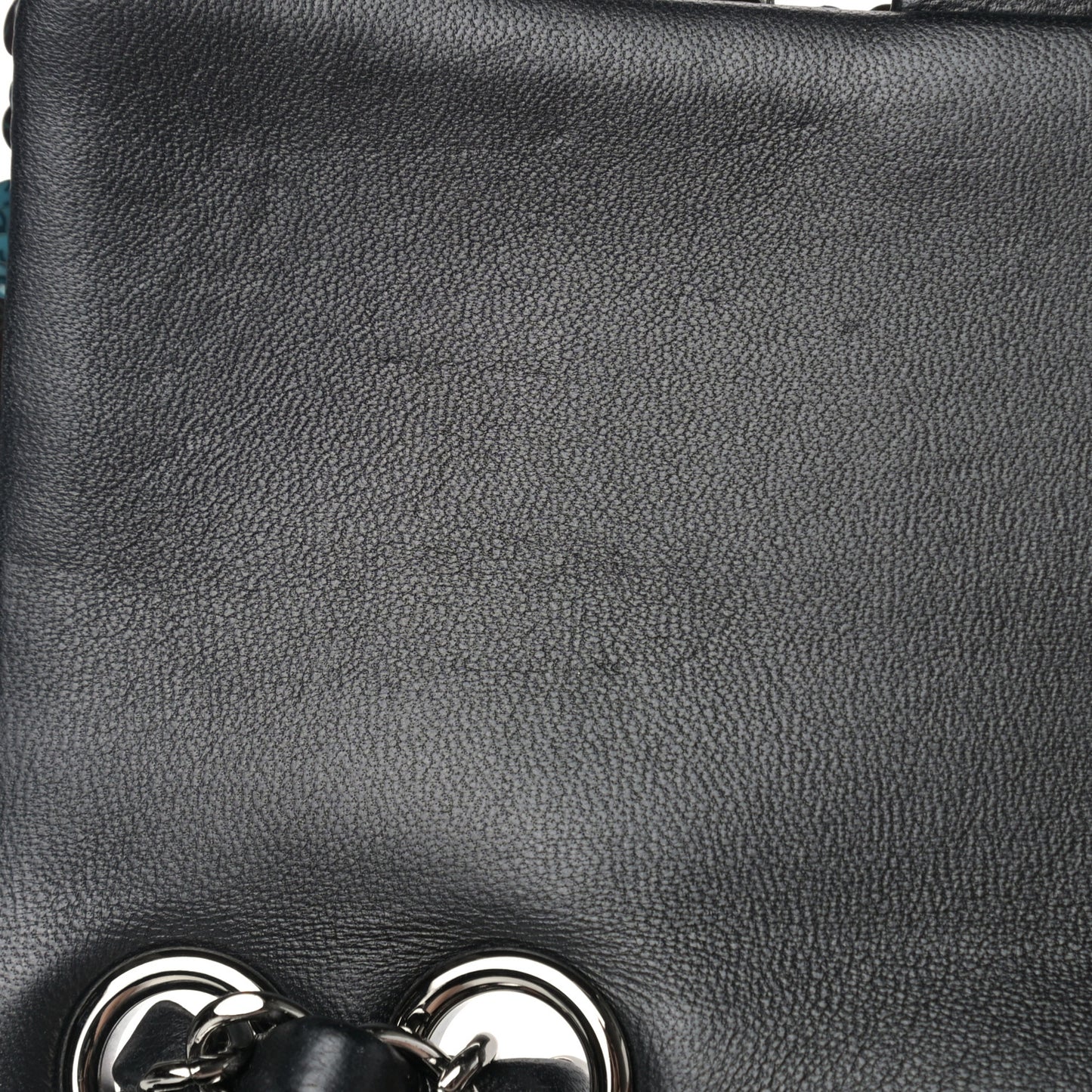 Sequin Lambskin Mini Flap Blue Black