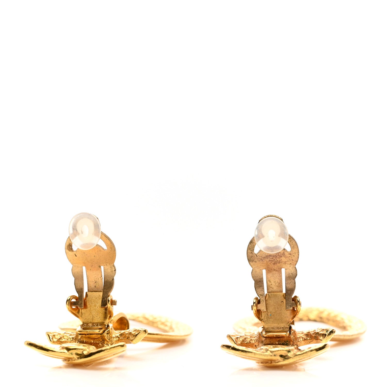 Chanel CC Drop Clip On Earrings Gold 3 of 4