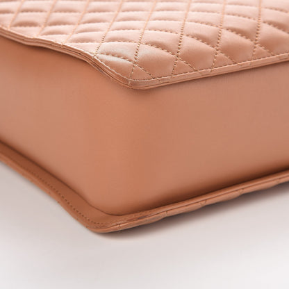Chanel Calfskin Quilted Large Boy Tote Camel 12 of 14