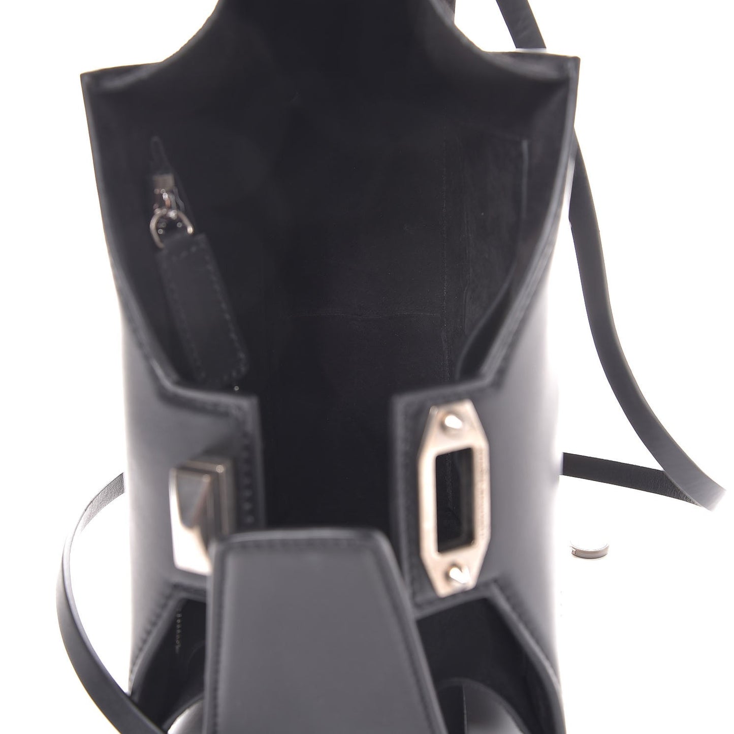 Calfskin Studded Box Shoulder Bag Black