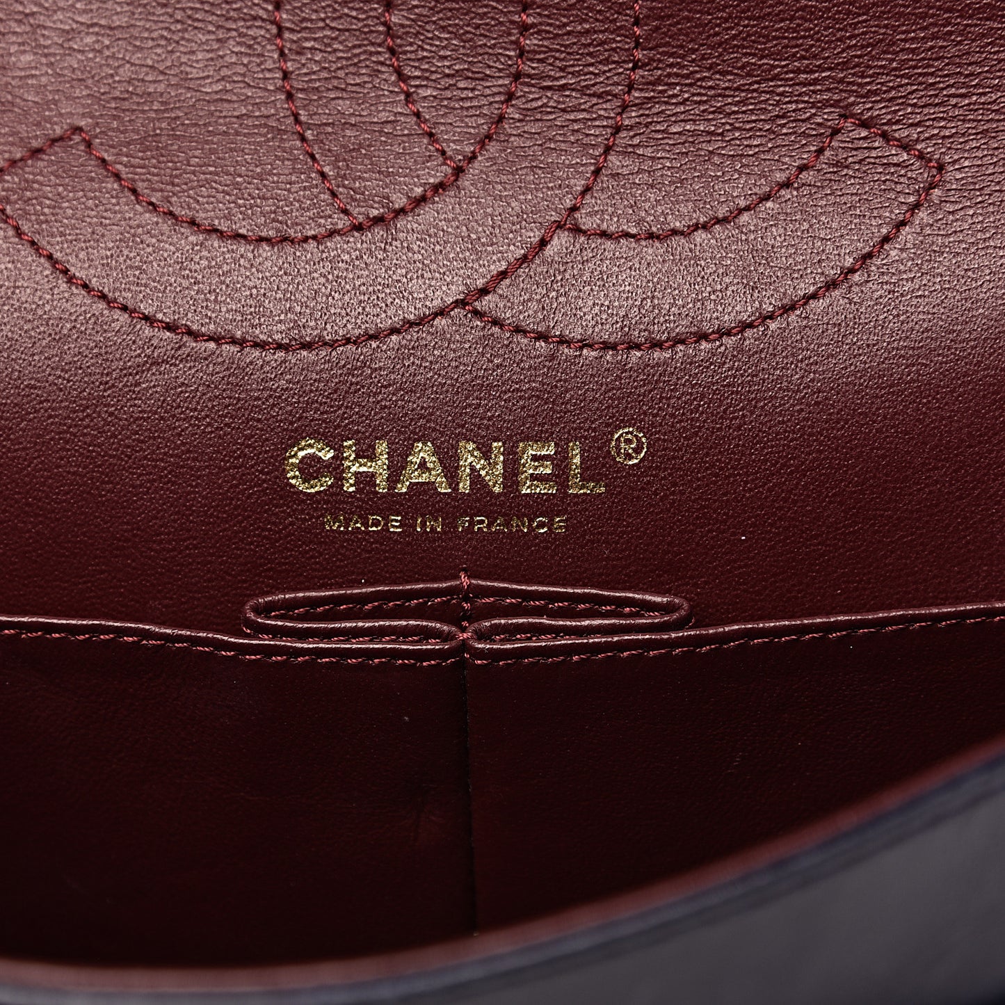 Distressed Patent Quilted 2.55 Reissue 226 Flap Navy