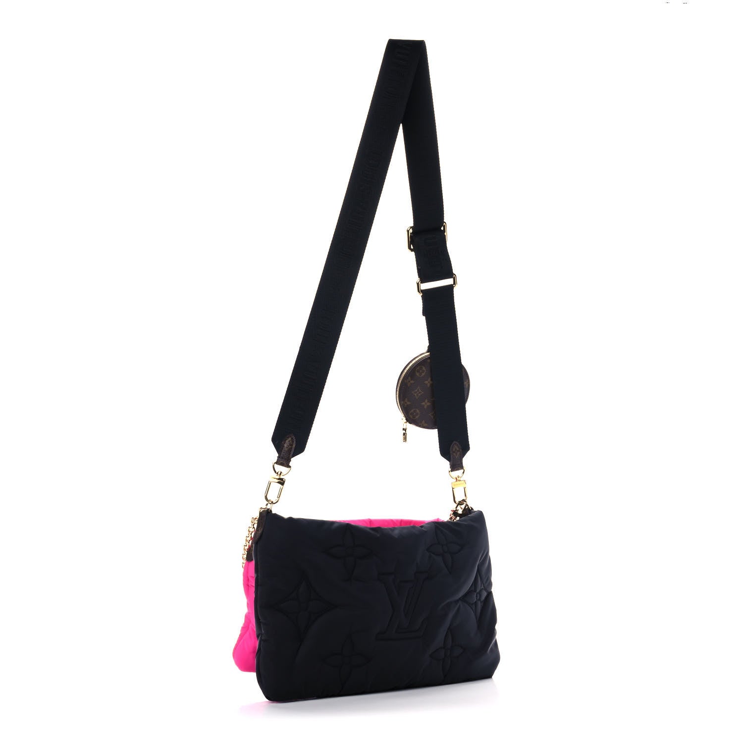 Louis Vuitton Econyl Monogram Pillow Maxi Multi Pochette Accessories Black Fuchsia 3 of 13