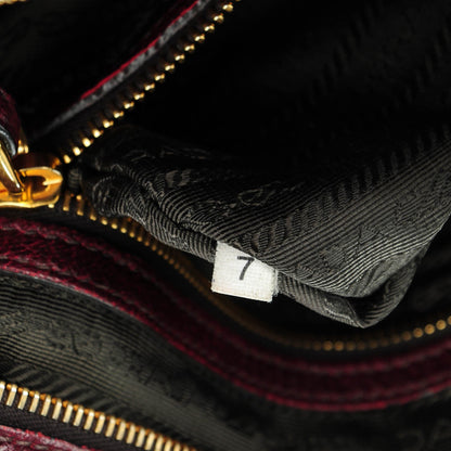 Prada Cervo Deerskin Bauletto Amaranto 8 of 9