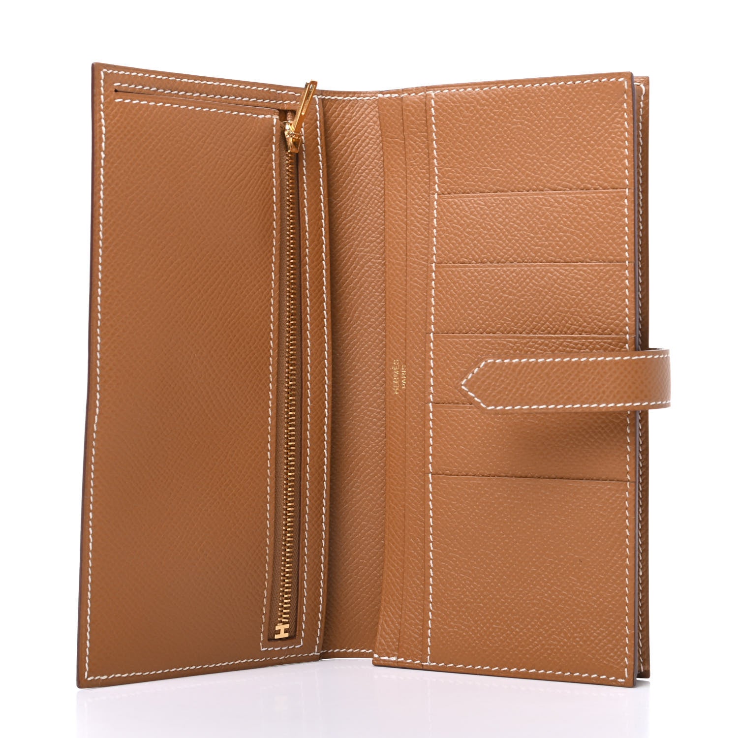 Hermes Epsom Bearn Gusset Wallet Gold 5 of 10