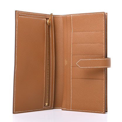 Hermes Epsom Bearn Gusset Wallet Gold 5 of 10