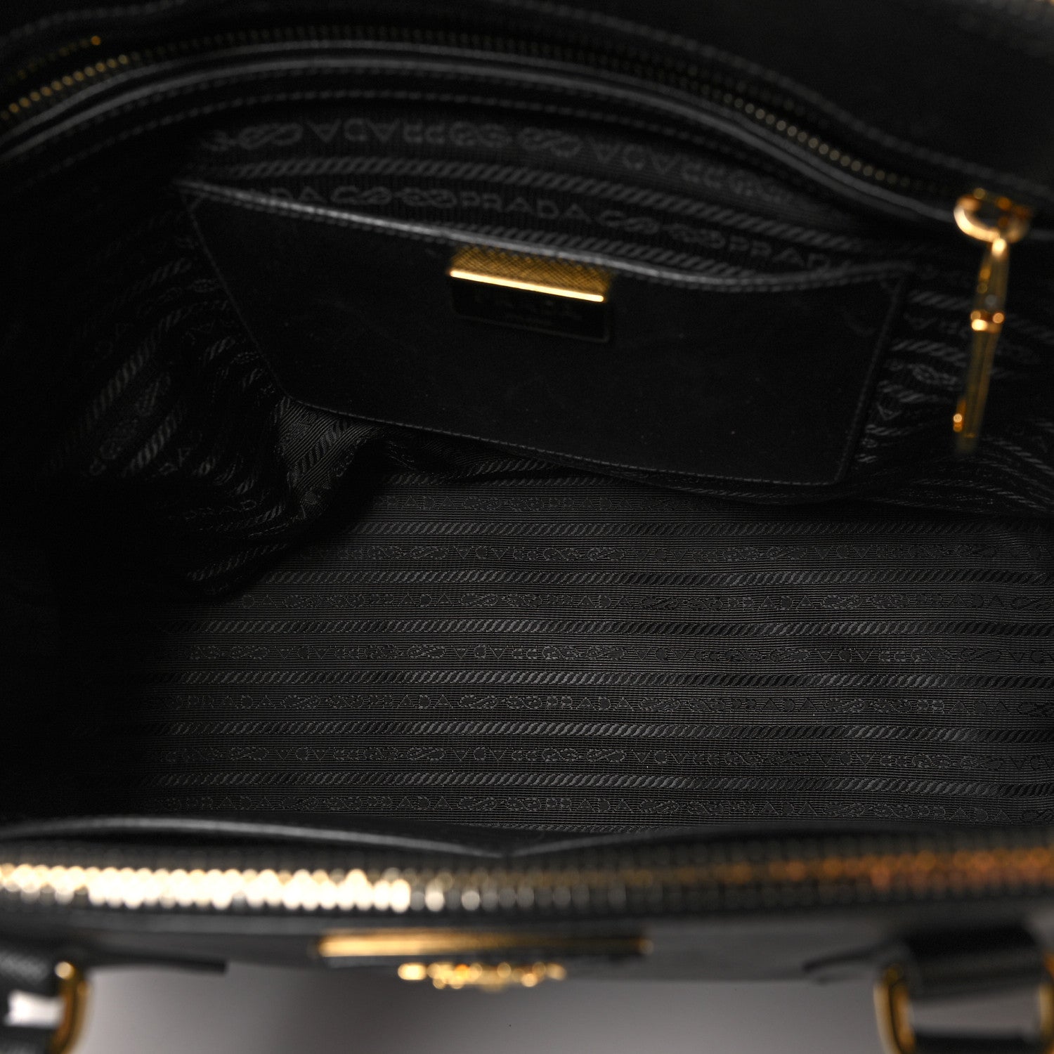 Prada Saffiano Medium Galleria Double Zip Tote Black 5 of 11