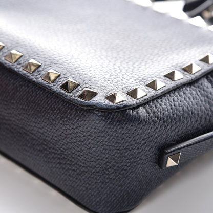Valentino Garavani Pebbled Calfskin Rockstud Camera Crossbody Bag Deep Denim 10 of 14