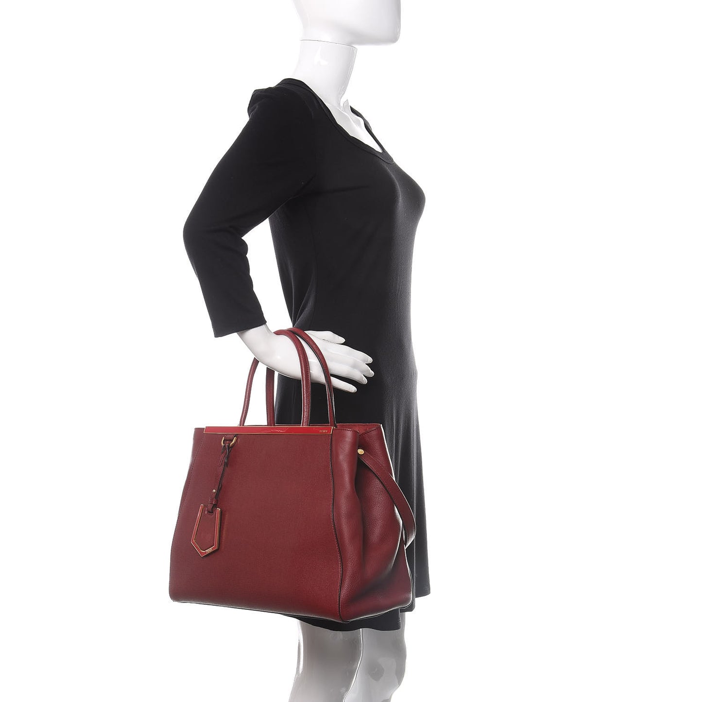 Vitello Elite Regular 2Jours Tote Rosso Scuro Ciliegia