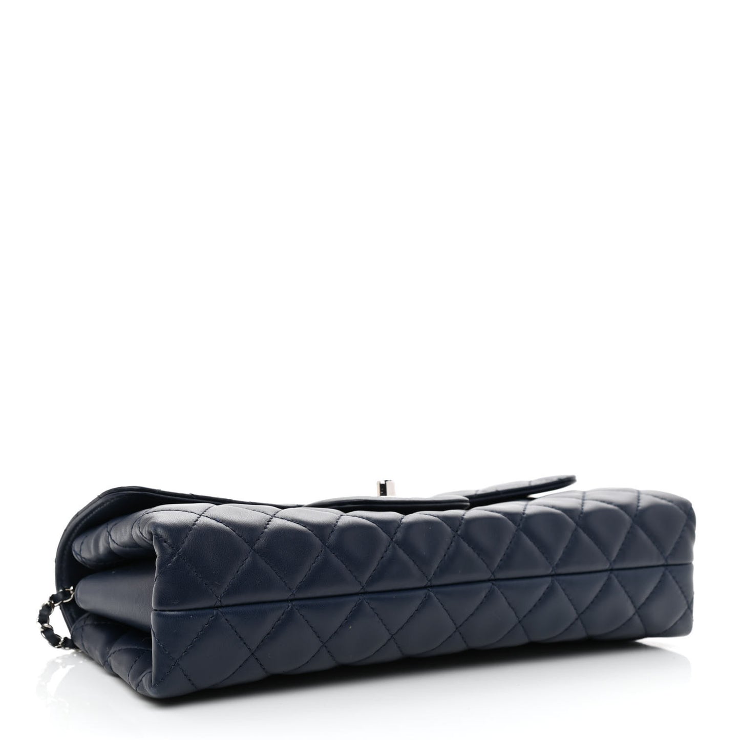 Lambskin Quilted By 4 Flap Crossbody Navy