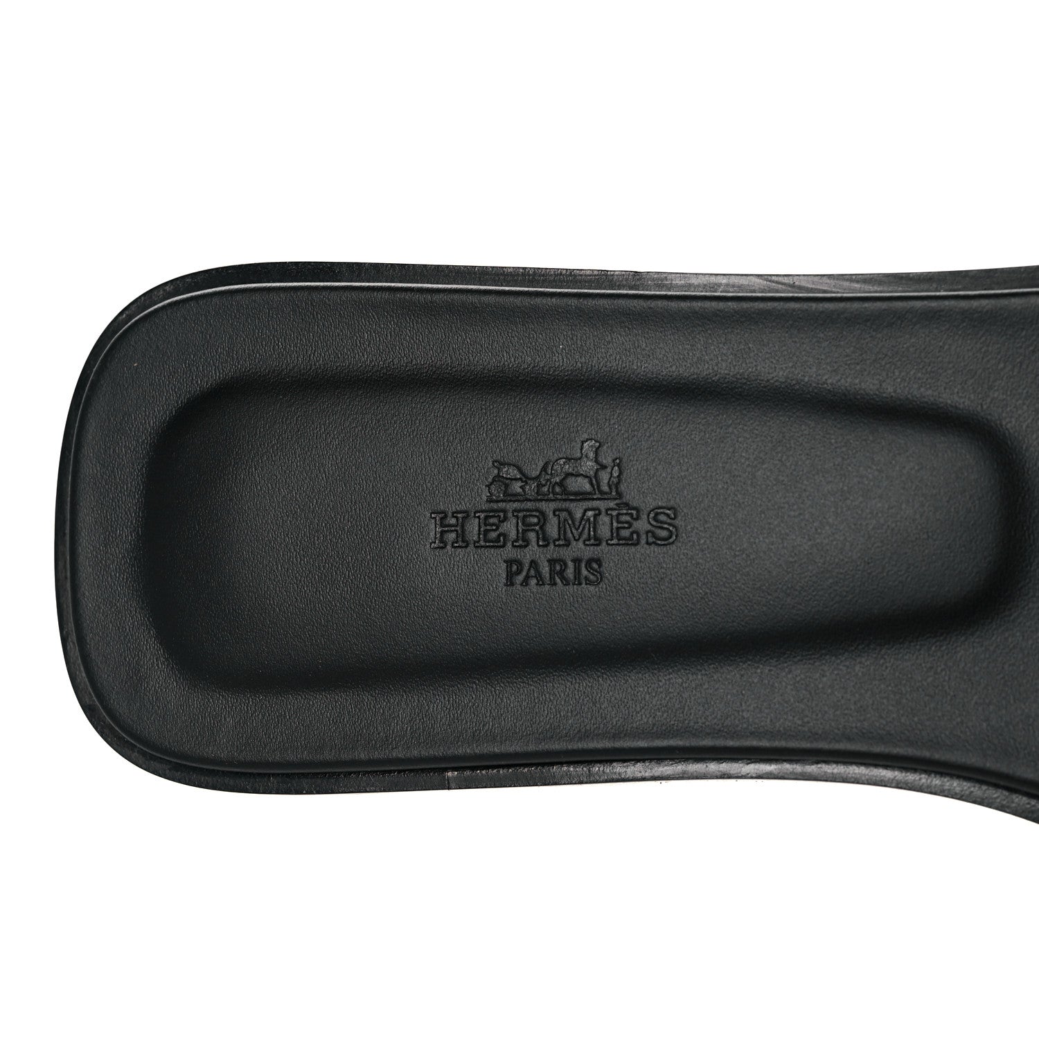 Hermes Box Calfskin Oran Sandals 39.5 Black 7 of 9