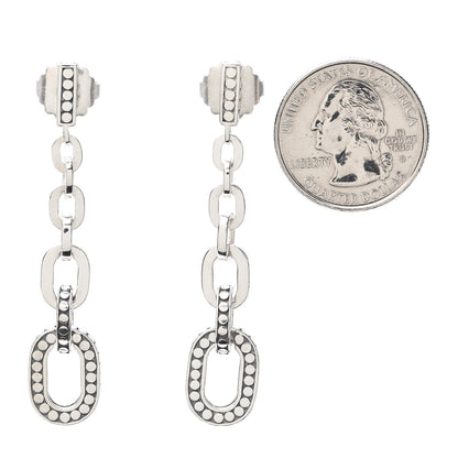 John Hardy Sterling Silver Dot Graduated Link Drop Earrings 2 of 4