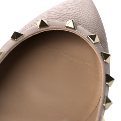 Valentino Garavani Pebbled Calfskin Rockstud Ballerina Flats 38.5 Poudre 8 of 8