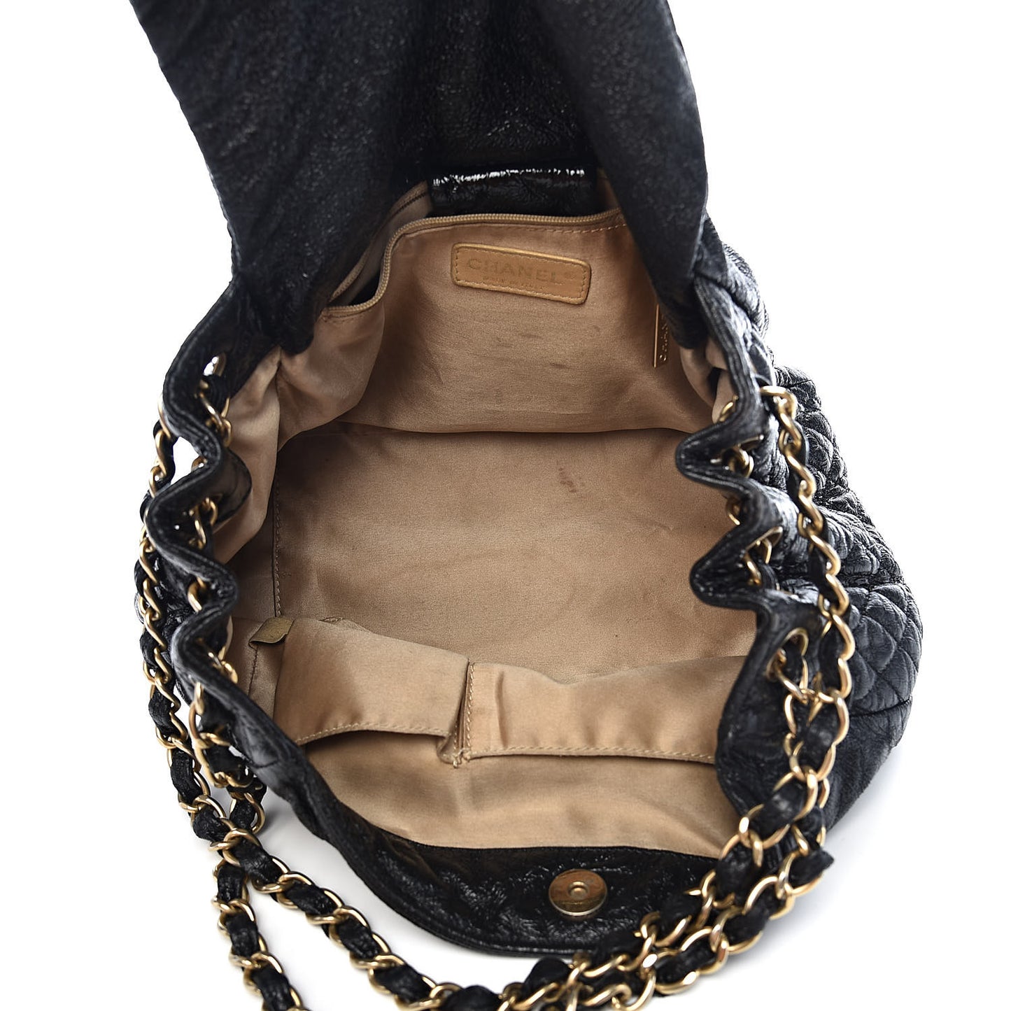 Vinyl Medium Rock and Chain Flap Black