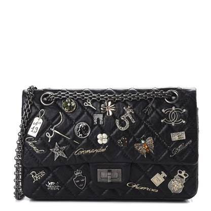 Chanel Aged Calfskin Lucky Charms 2.55 Reissue 225 Flap Black 1 of 10
