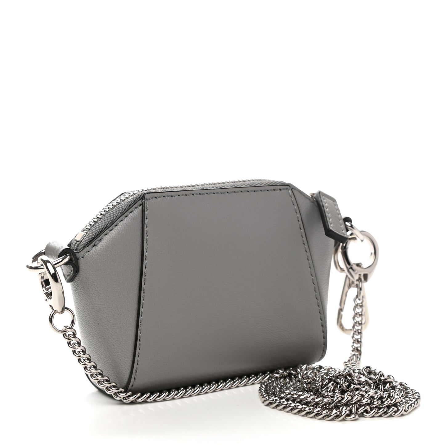 Lambskin Baby Antigona with Chain Grey