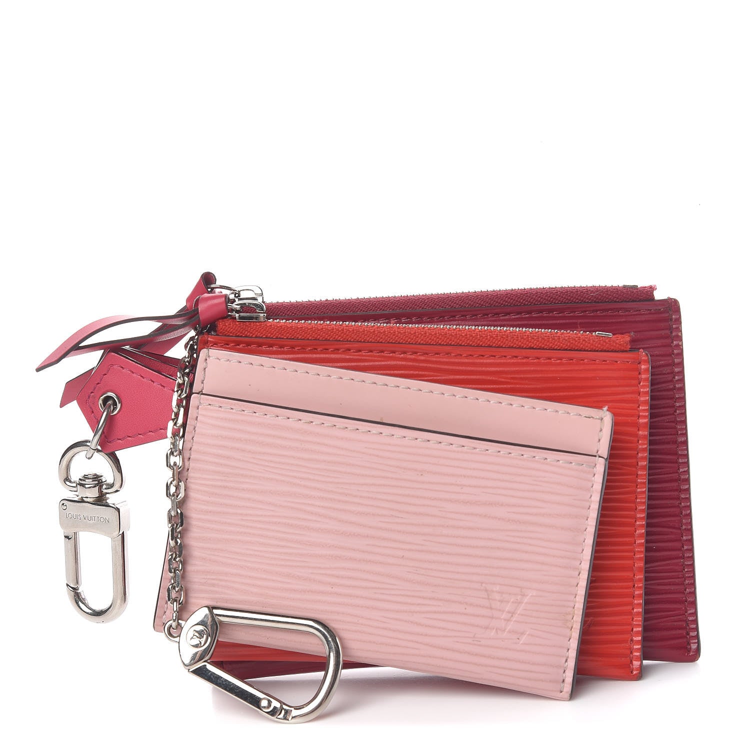 Louis Vuitton Epi Trio Card Case Wallet Rose Ballerine Rouge Fuchsia 1 of 11