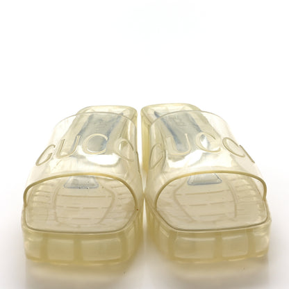 Gucci Rubber Gucci Logo Womens Platform 20/60mm Slide Sandals 39 Transparent 3 of 8