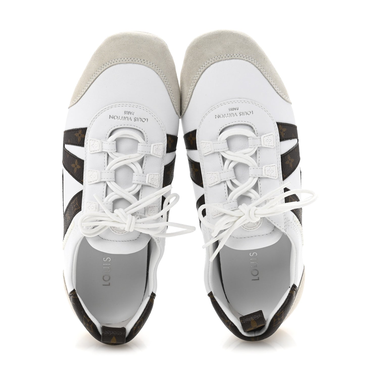 Monogram Calfskin Womens LV Sneakerina 39 White