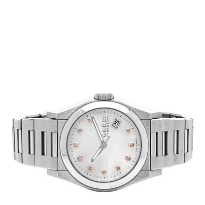 Gucci Stainless Steel Diamond Mother of Pearl 36mm Pantheon Quartz Watch 2 of 4