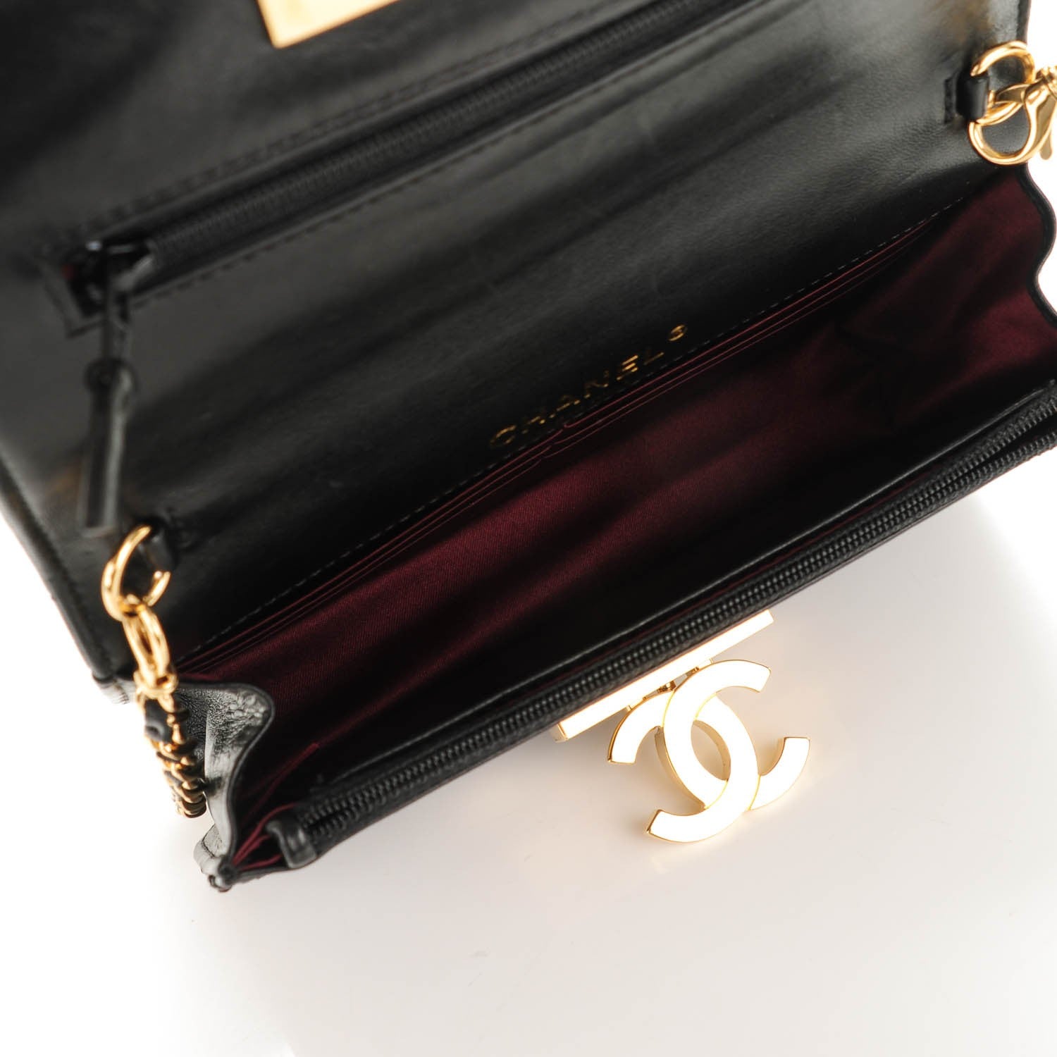 Chanel Lambskin Quilted Golden Class Wallet on Chain WOC Black 5 of 7