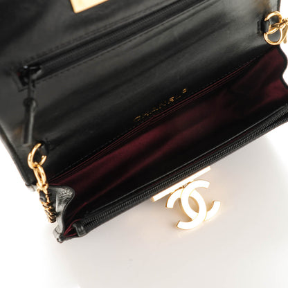 Chanel Lambskin Quilted Golden Class Wallet on Chain WOC Black 5 of 7