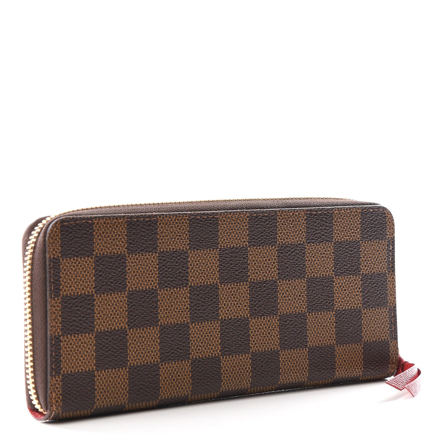 Damier Ebene Clemence Wallet Cherry