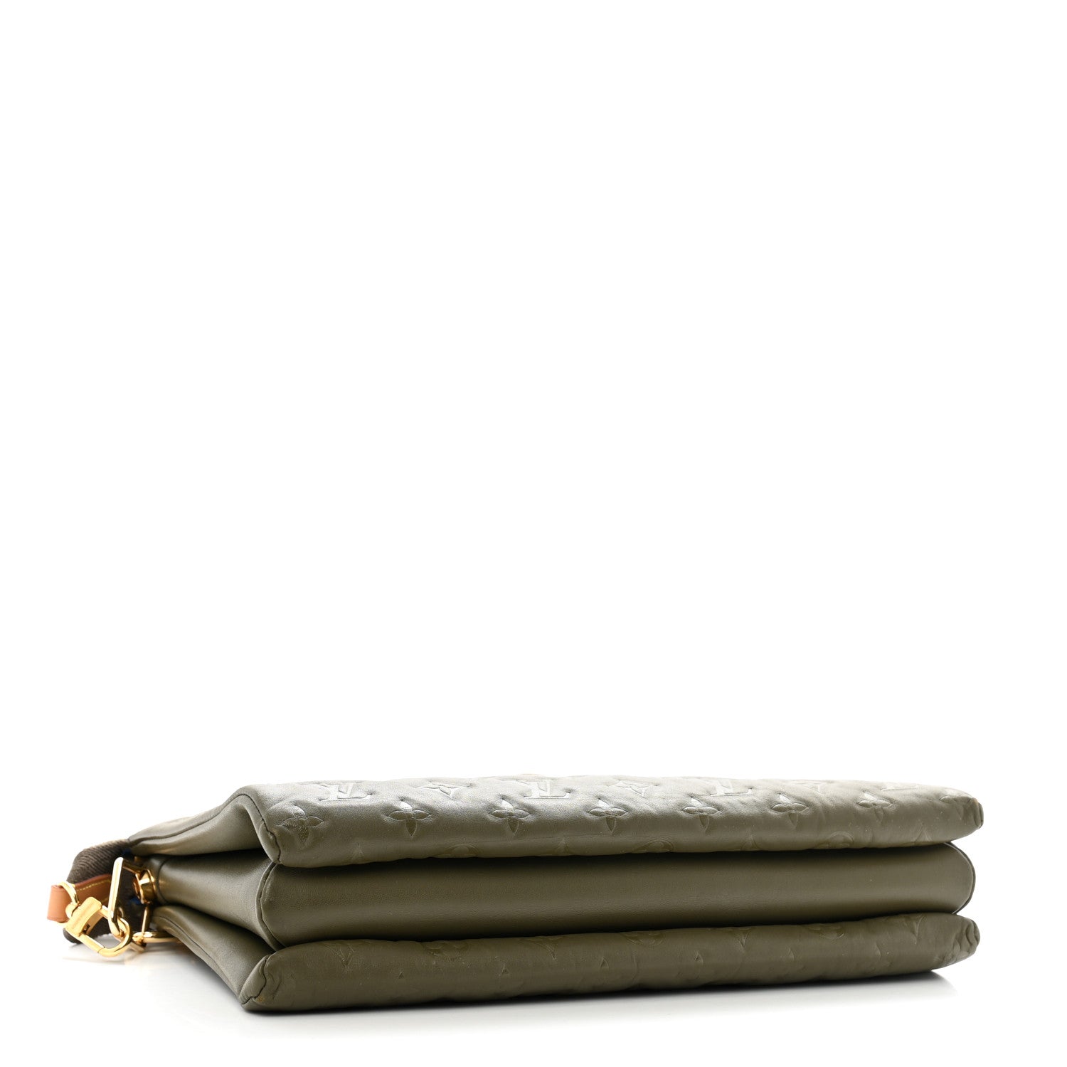 Louis Vuitton Lambskin Embossed Monogram Coussin MM Khaki 4 of 13