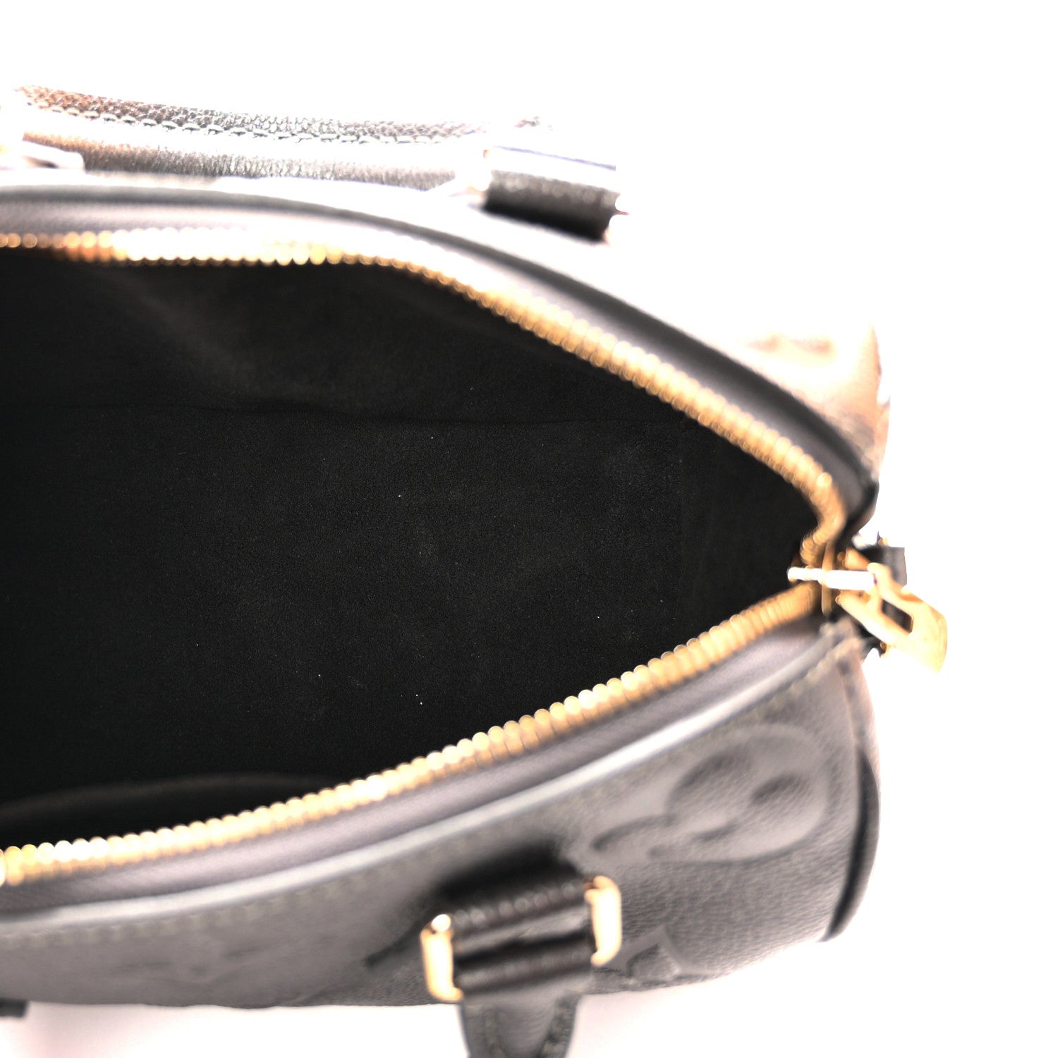 Louis Vuitton Shimmery Empreinte Monogram Giant Speedy Bandouliere 20  Gun Metal 5 of 10